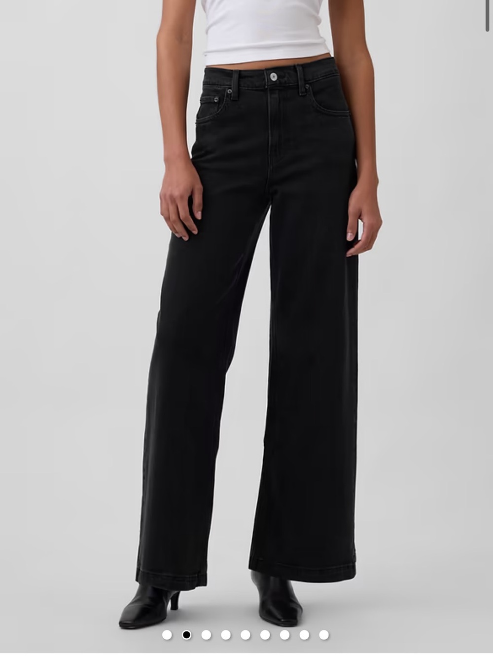 GAP High Rise Stride Jeans washed black size 4
